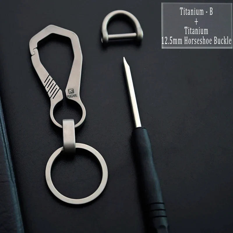 HighEnd Titanium Keychain Luxury Men Car Key Chain