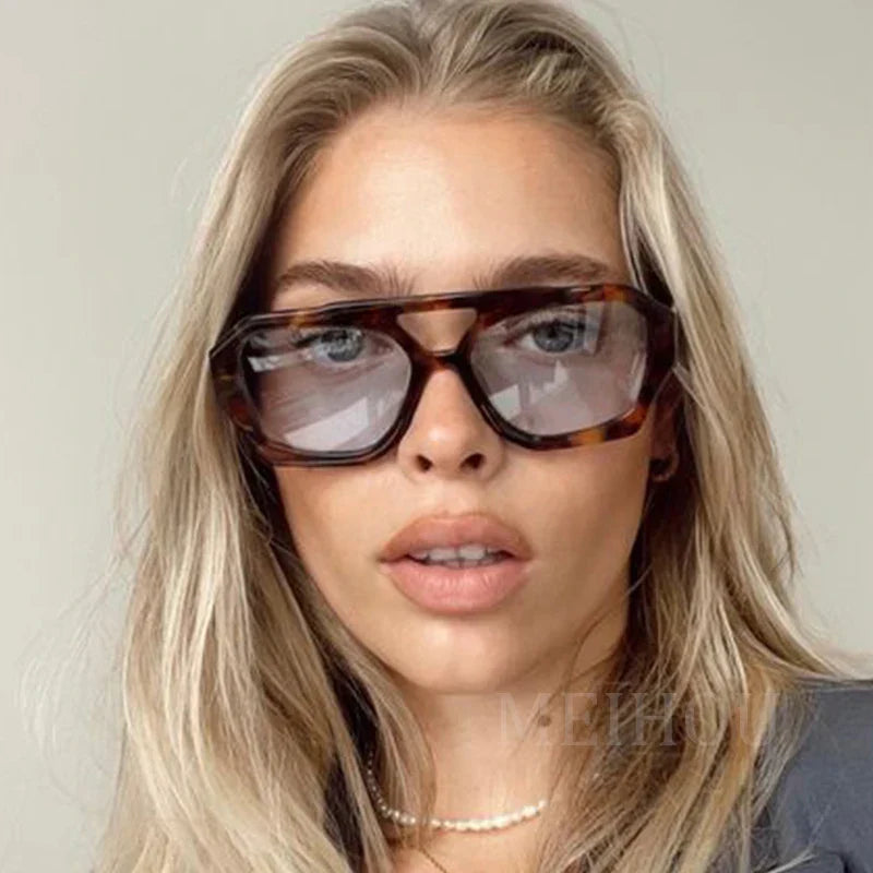 Fashion Pilot Oversized Sunglasses For Women New Double