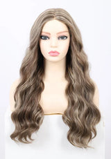 Kalyss Synthetic 18 Inches Ombre Blonde Curly Wavy