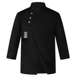 Men Women Chef Uniform Stand Collar Singlebreasted Pocket