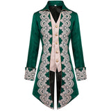 Men Double Long Coat Mens Long Steampunks Embroidered