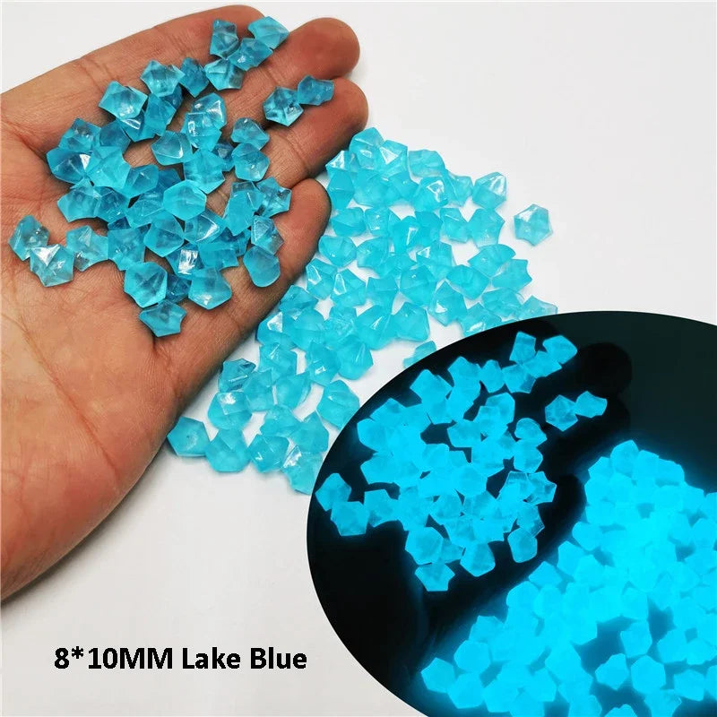 300/500 Pcs Garden Decoration Pebbles Luminous Stone Glow