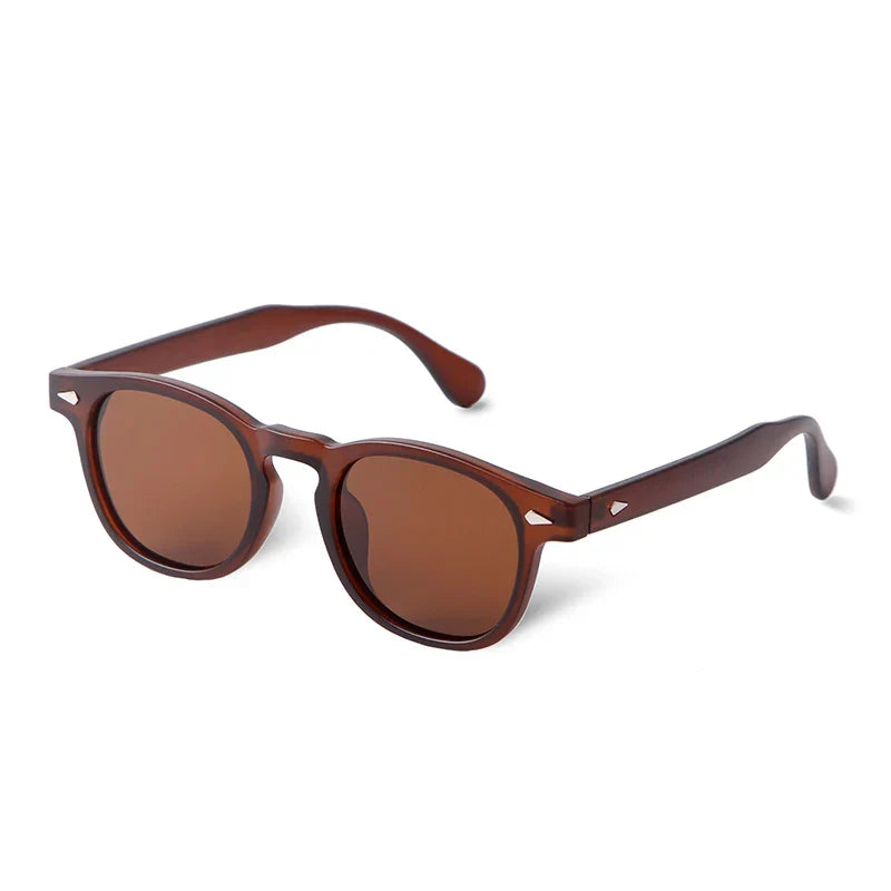 Retro Square Polarized Sunglasses Men Fashion Rivets Driving
