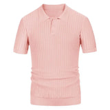 Men's Summer Short Sleeve Polo Shirts Knitted Business