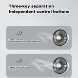 Dual Head Car Clip Fan With Led Light