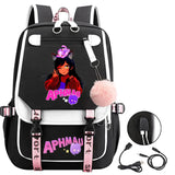 Fashion Aphmau Print Backpacks Teenage Usb Charging Rucksack