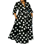 Wmstar Plus Size Dresses for Women Dot Printed