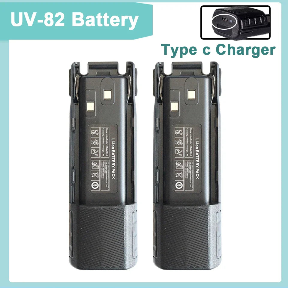 Baofeng UV-82 Battery 2800/3800/4200 mAh Enlarge for Walkie