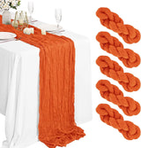 Crinkling Table runner gauze translucency doilies Holiday party