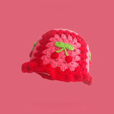 Korean Hand knit Crochet Bucket Hats Spring Summer