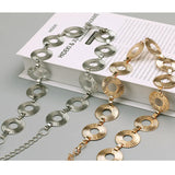 Belt Women's Lady Fashion Metal Chain Gold Color