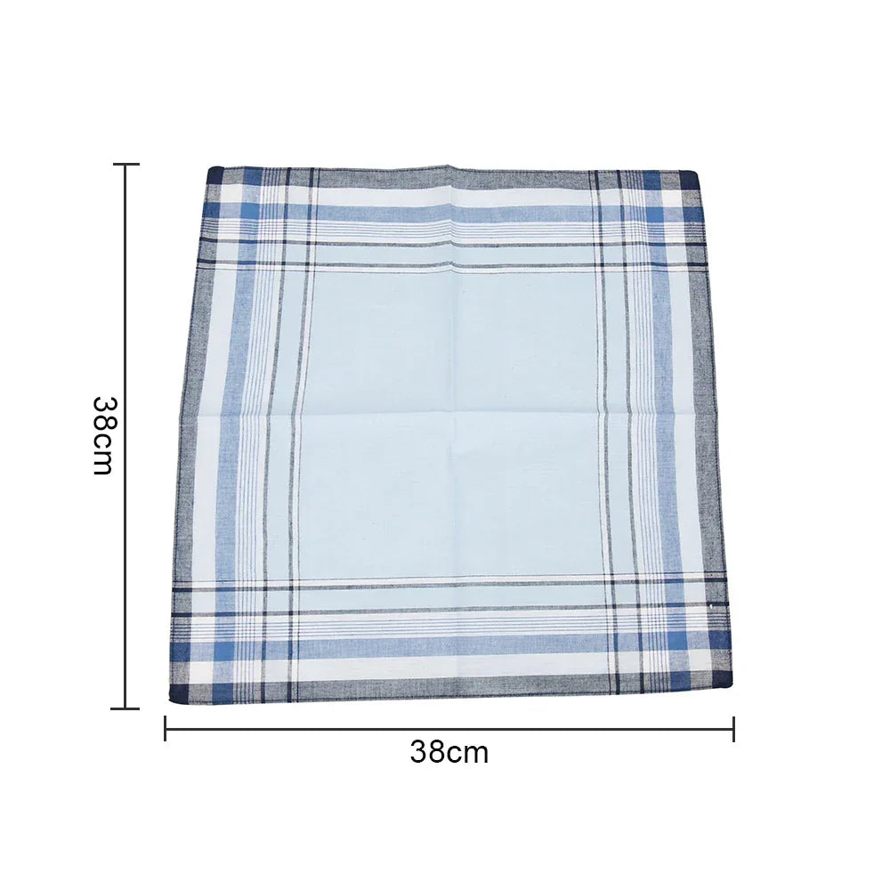 10Pcs Square Multicolor Plaid Stripe Men Women Pocket