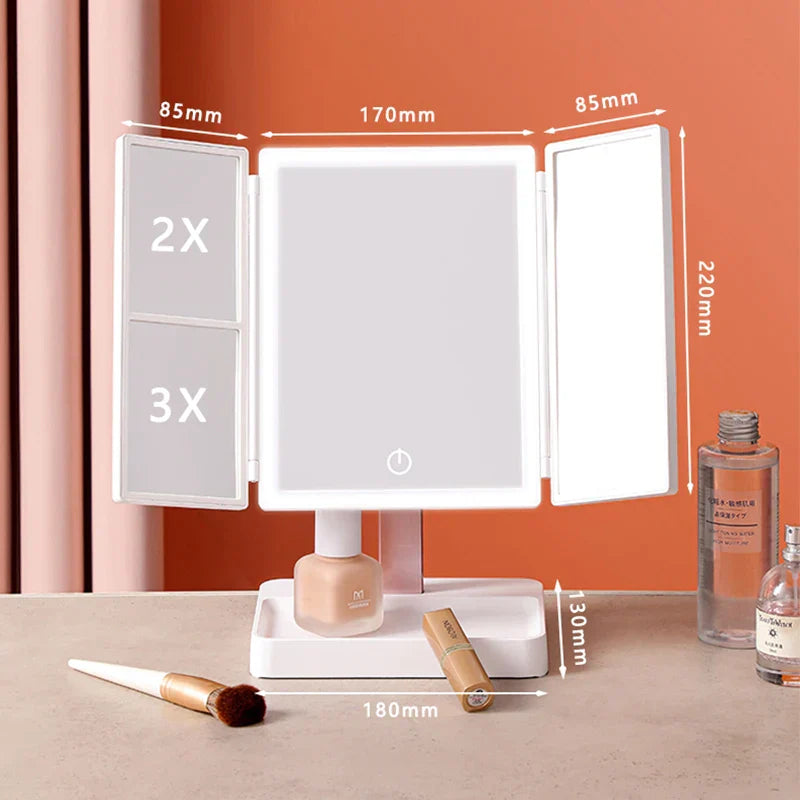 72 LED Light Vanity Mirror 1/2/3X Magnifying Cosmetic