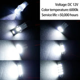 42Pcs T10 LED Interior Lights, 6000K White Bulbs