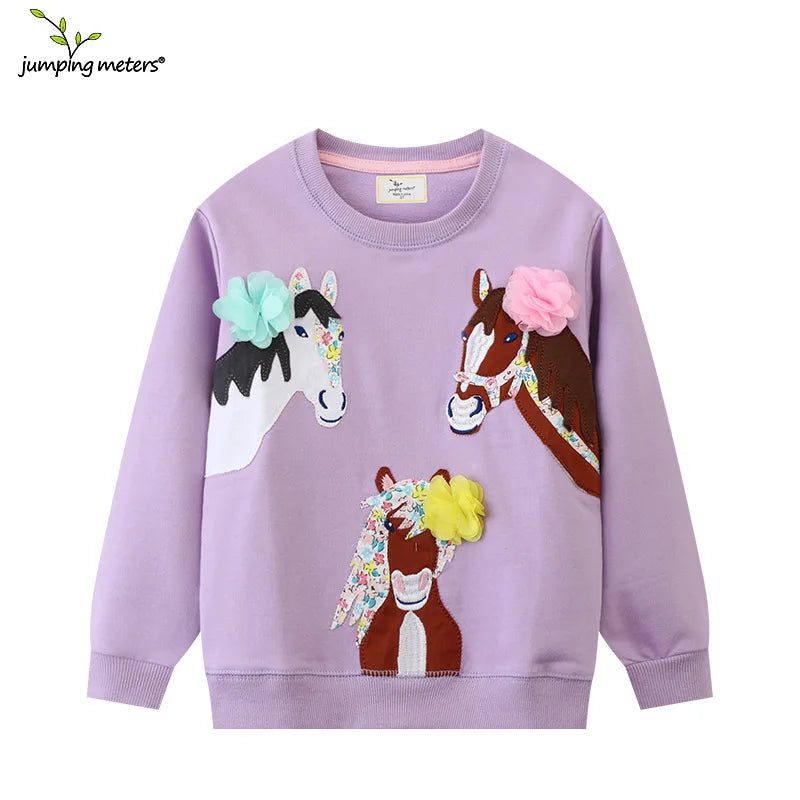 Jumping Meters 2-7T Autumn Spring Baby Girls Sweatshirts
