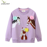 Jumping Meters 2-7T Autumn Spring Baby Girls Sweatshirts