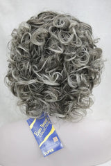 Ladies Wig Short Wavy Women Wig Dark Grey