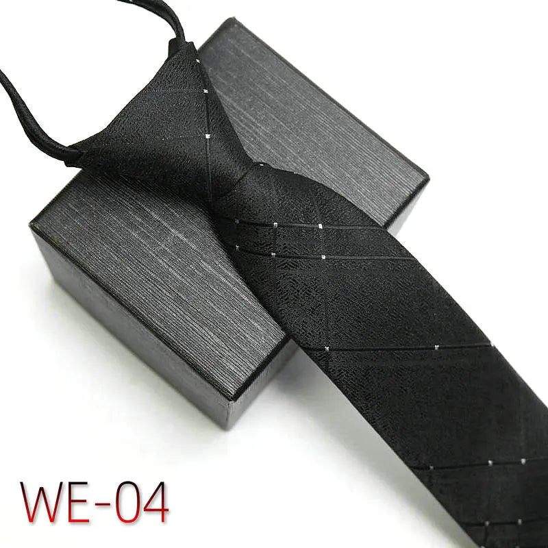 New Suit Business Zipper Tie for Man 48*7cm