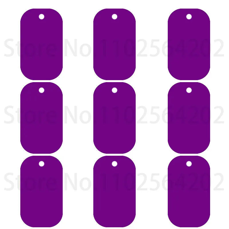 20pcs Aluminum Blank Rectangular Pet Dog Tag Custom