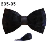 Feather Brooch Bow Tie For Men Women Officiating