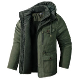 Men Long Down Jackets Warm Parkas Hooded Casual