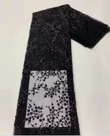 Green French Sequins Net Lace Fabric 2023 High