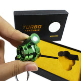 LED Mini Turbo Sound Turbocharger Keychain Spinning Turbine