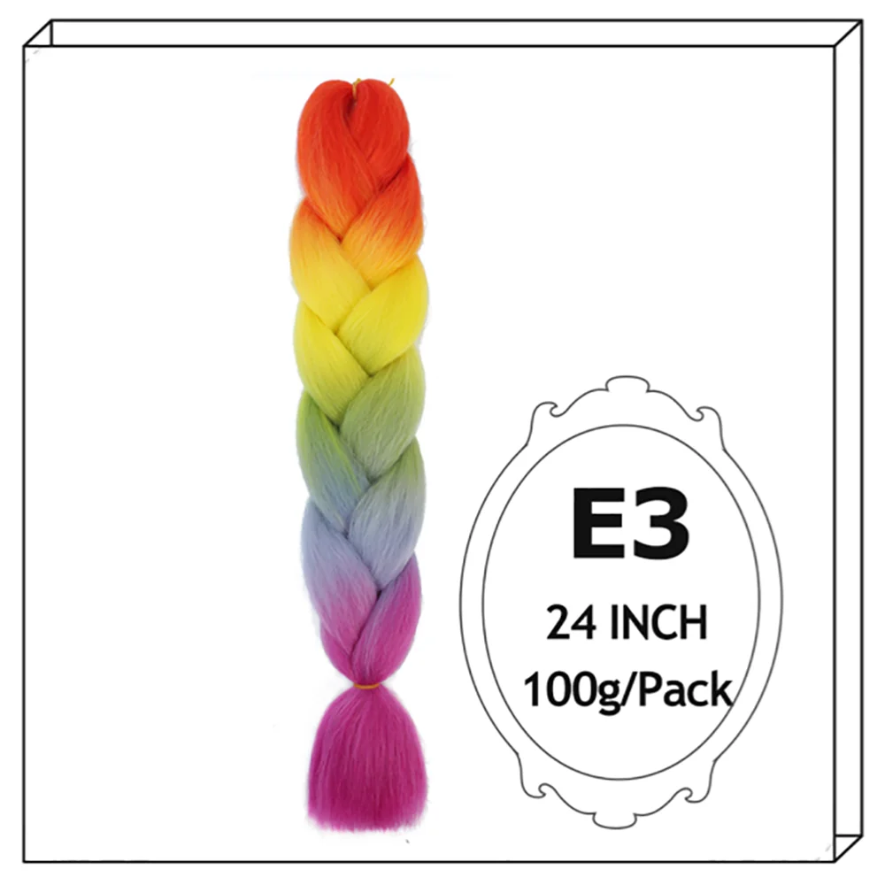 24Inch Synthetic Long Jumbo Ombre Braiding Hair For