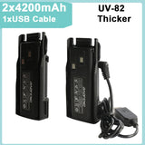 Baofeng UV-82 Battery 2800/3800/4200 mAh Enlarge for Walkie