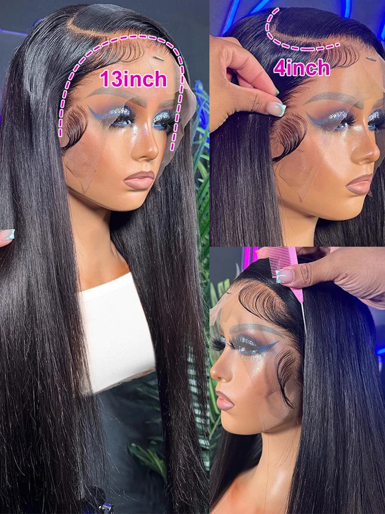 Meodi Hair Bone Straight 13x6 Hd Transparent Human