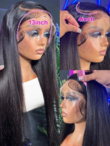 Meodi Hair Bone Straight 13x6 Hd Transparent Human