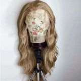 MXWIGS Ash Blonde Synthetic Lace Front Wigs with