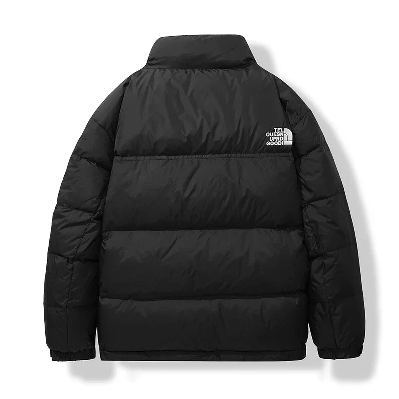 Subzero Winter Men Short Down Jacket Patchwork Stand