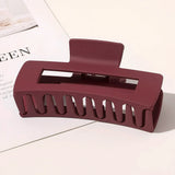 Simple Square Geometric Frosted Hair Claws Clamps Acetate