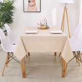 Faux Linen Tablecloths Rectangle Washable Table Cloths Wrinkle