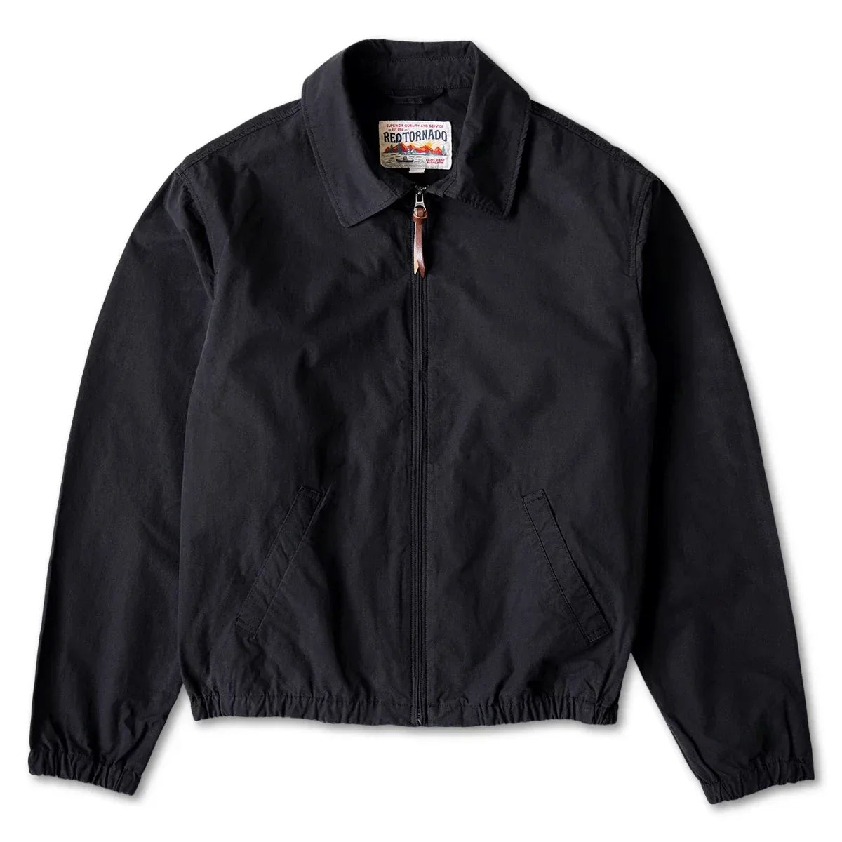 Red Tornado Lightweight Full-Zip Commuter Jacket Turn-Down Collar