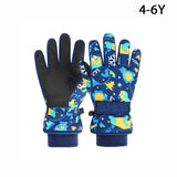 Children Winter Ski Gloves Waterproof Thicken Mittens Snow