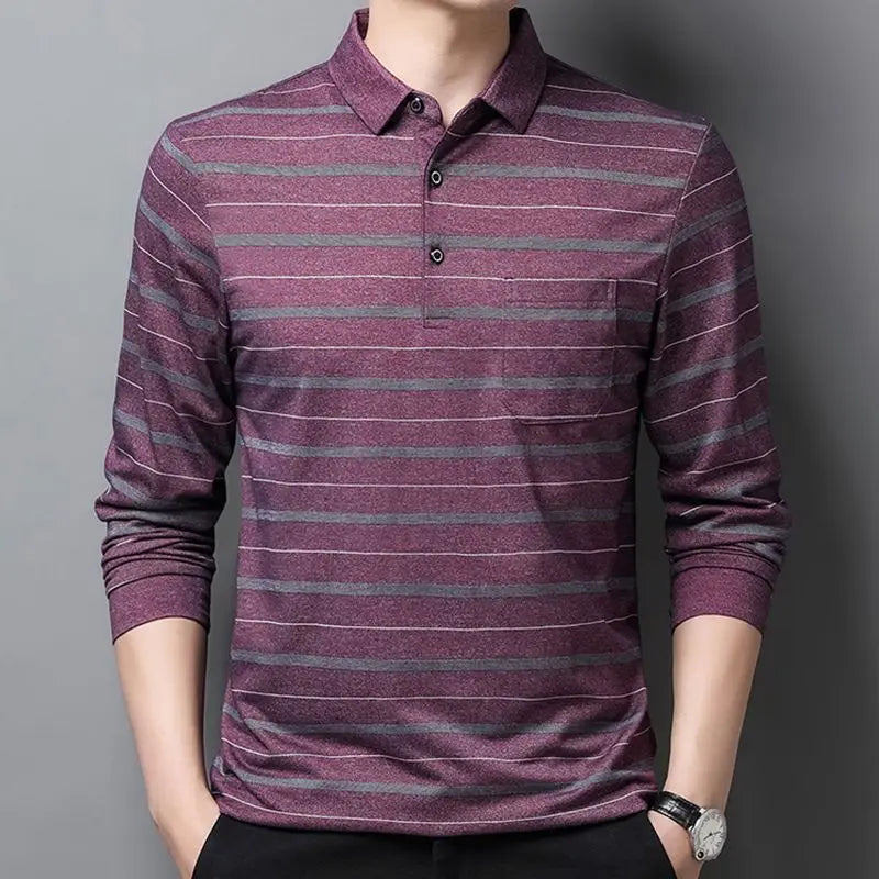 Spring and Autumn Men's Fashion Casual Pocket Long