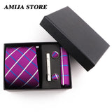 Men's Tie Gift Box With Neckties Handkerchiefs Cufflinks