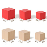 50/100pcs Colorful Cubes Wooden Building Blocks Stacking Up