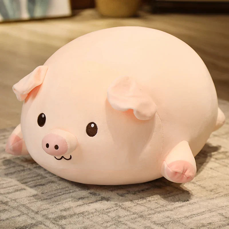 40/50/60/80cm Squish Pig Stuffed Doll Lying Plush Piggy