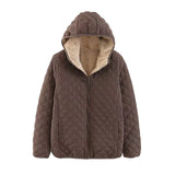 Over Size Womens Long-Sleeve Zipper Front Hoode Warm
