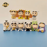 4/6/10pcs Set Crayon Shin-Chan Anime Figure Fishing Puppy