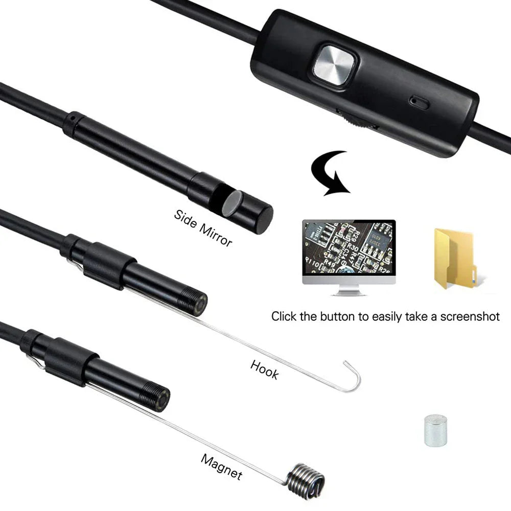 7mm Android Industrial Endoscope Camera IP67 Waterproof 3IN1