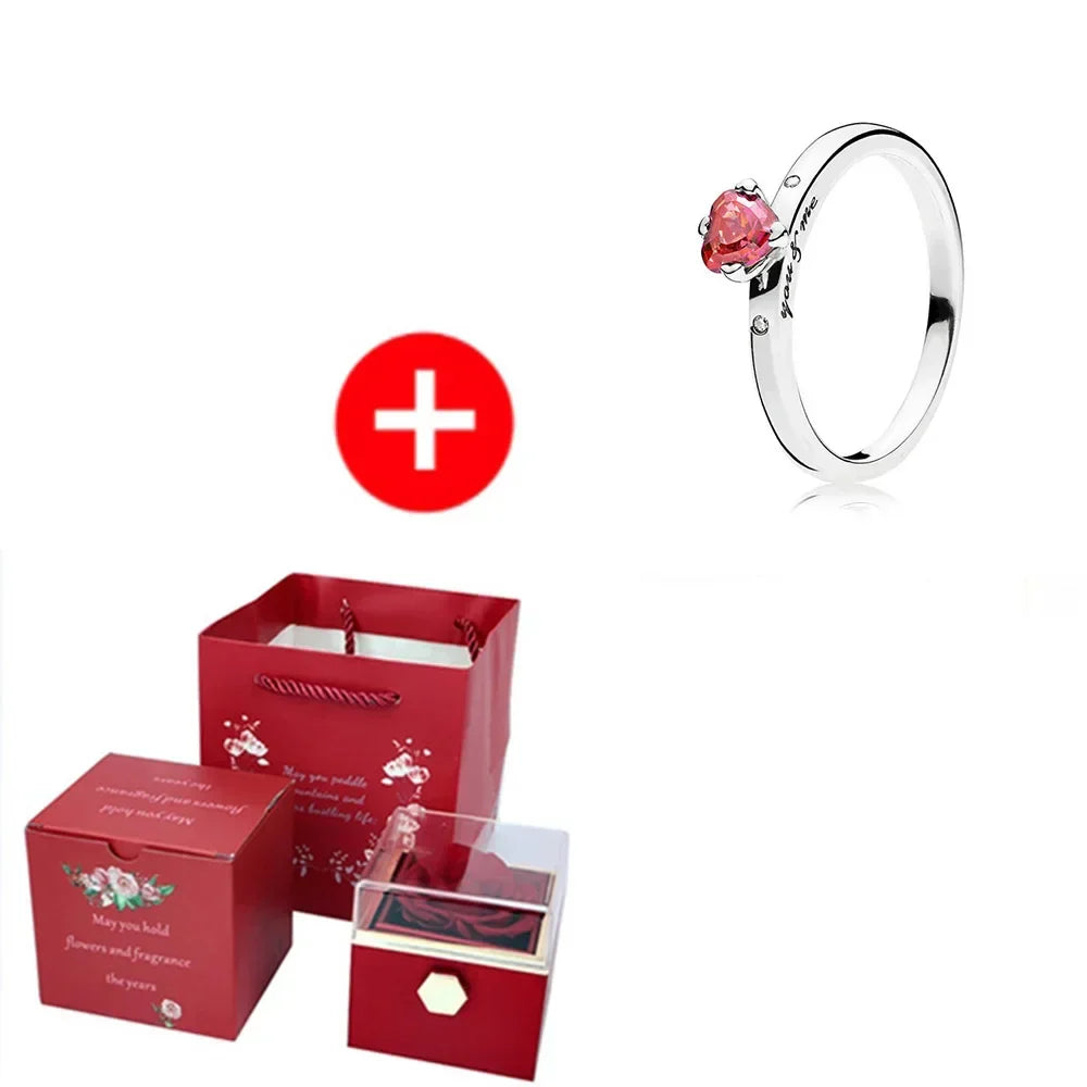 2024 New Valentine Eternal Rose Jewelry Ring Box