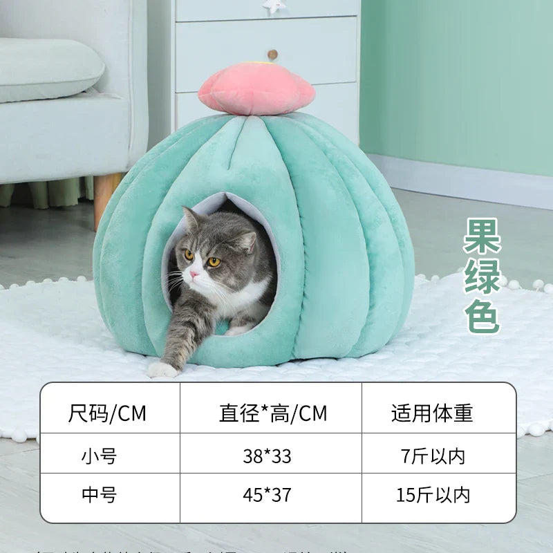 Closed Fluffy Cute Fashion Habitats Cat Bed Kittens