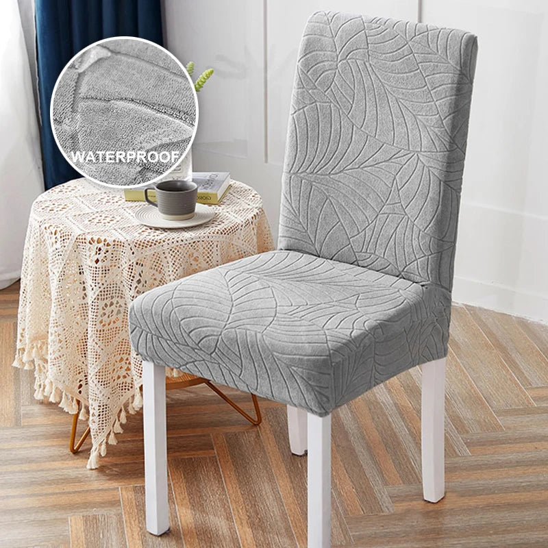 1/2/4/6 PCS Waterproof Jacquard Chair Cover Stretch Dining