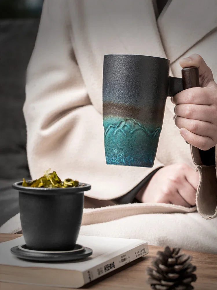 Creative Retro Mug Ceramic Large Tea Cup Coffee