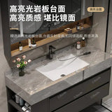 L Light Luxury Bathroom Stone Plate Integrated Bathroom