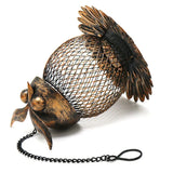 New Outdoor Hanging Wrought Iron Owl Bird Bird